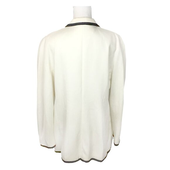 ESCADA Cream and Black Classic Wool Blazer - Picture 6 of 14